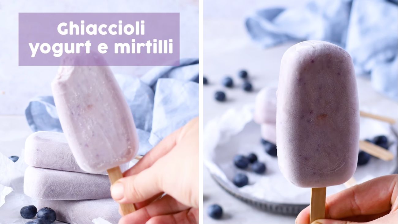 Frulla mirtilli e yogurt poi mette in freezer: i ghiaccioli più gustosi di sempre sono facilissimi da fare