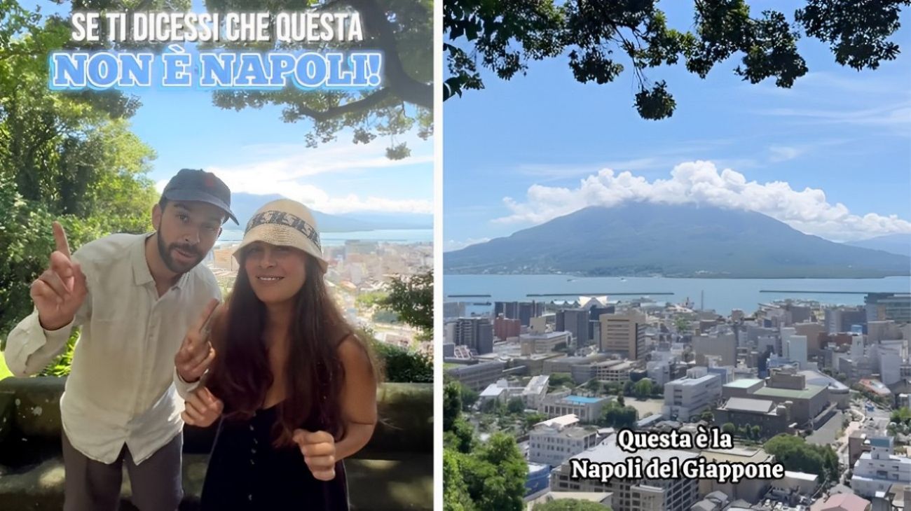 Visita una città in Giappone, ma le sembra di essere a Napoli: "Non riesco a crederci, vedo il Vesuvio"